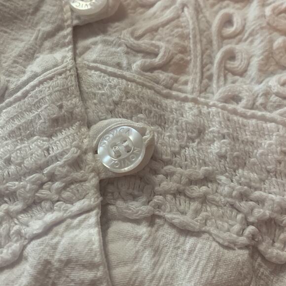 Novica womens small white Lilly of the Incas button front blouse was embroidered - Picture 8 of 12